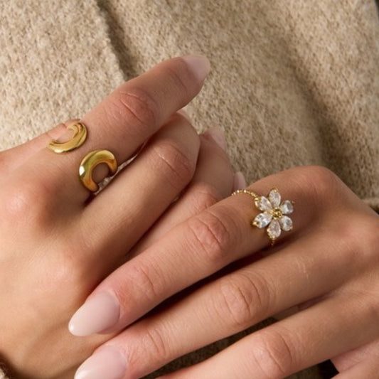 Spirale Ring gedragen