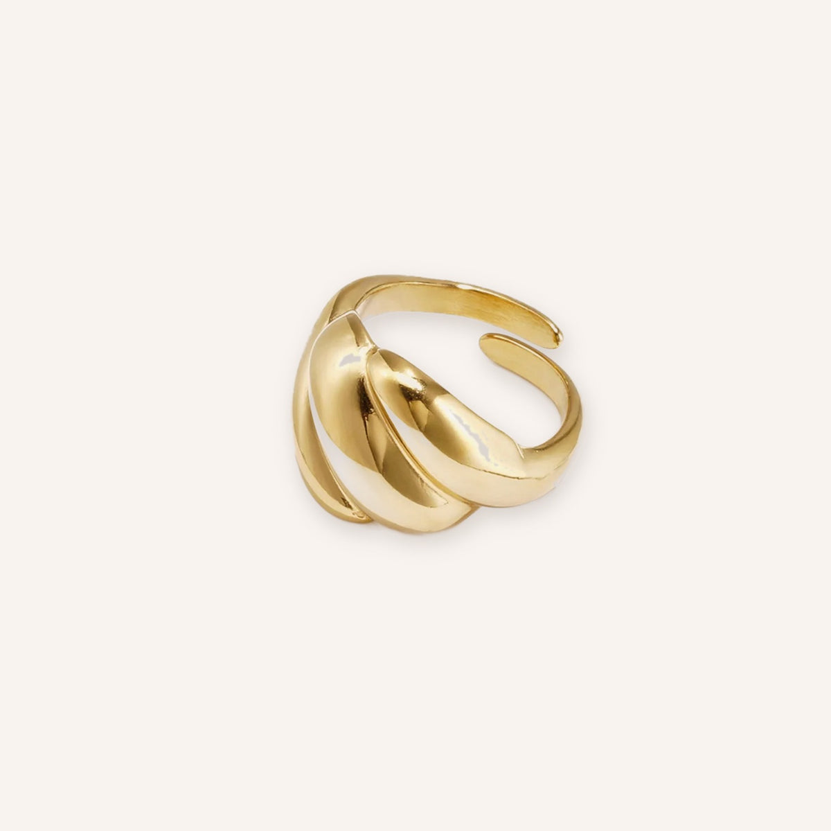 Allegria Ring, goudkleurige statement ring met speelse bubbels
