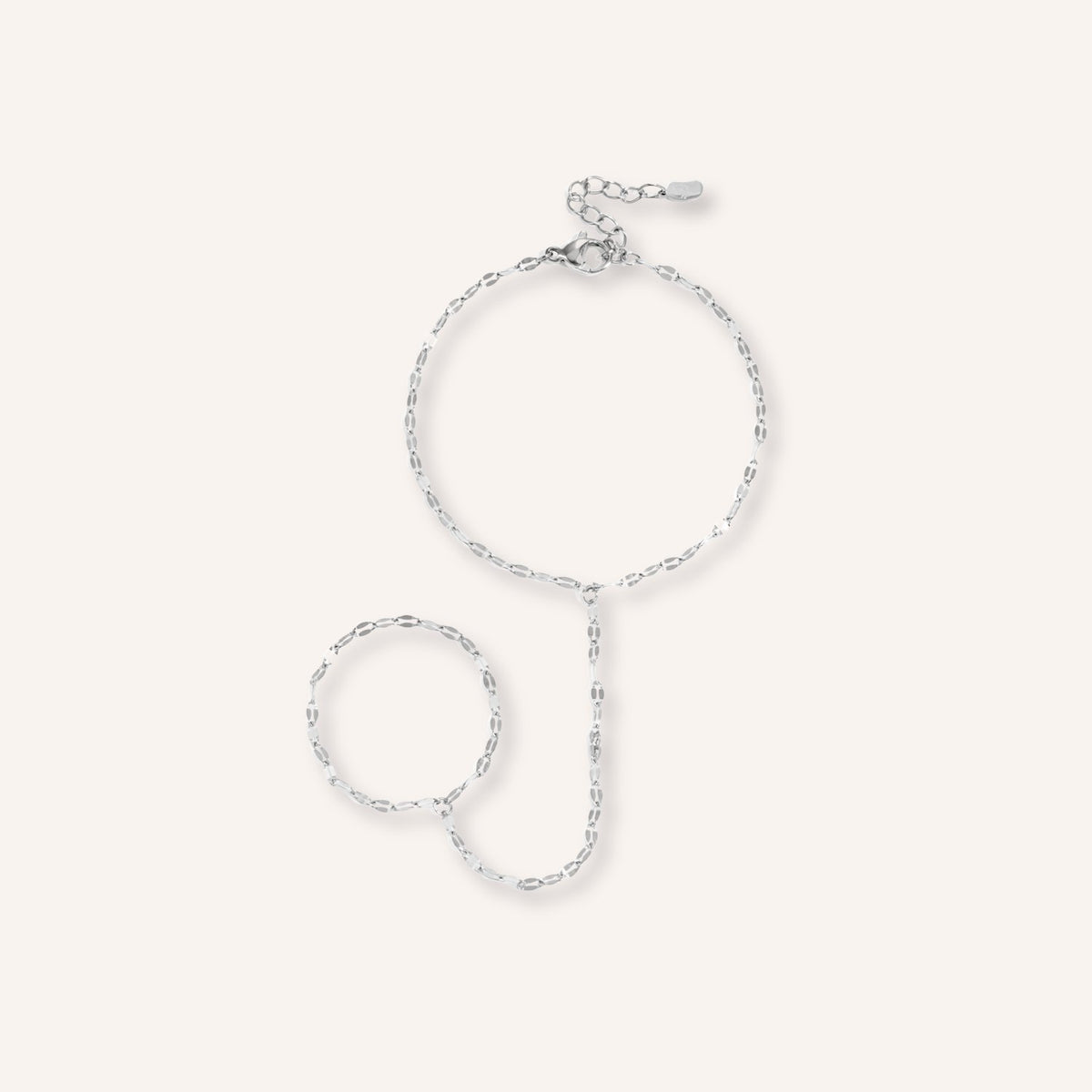 Ancora Handchain in zilver, zilverkleurige handketting met grove schakels