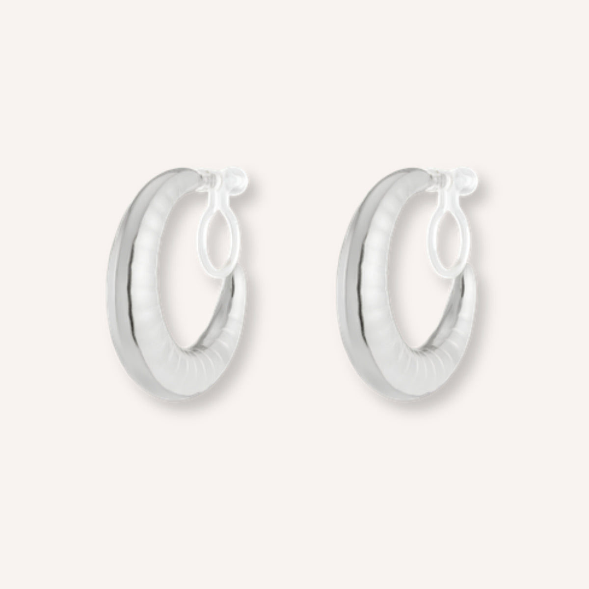 Audace Clip-oorbellen – Zilver
