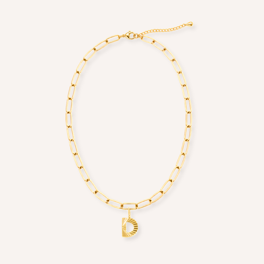 Letter D Raggiante Charm – aan ketting