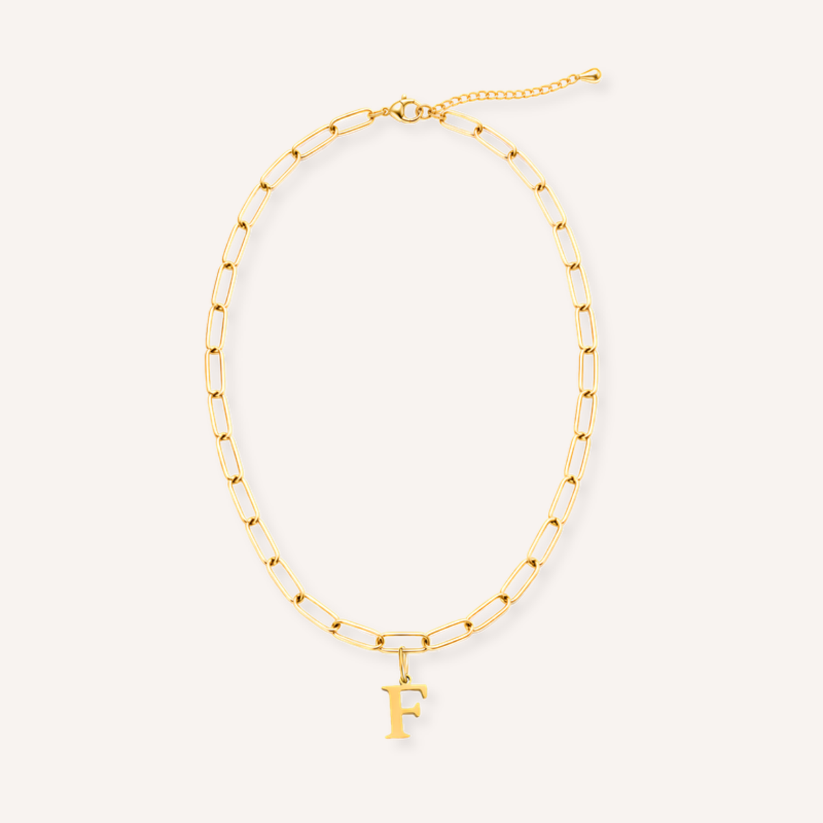 Letter F Lucido Charm – aan ketting