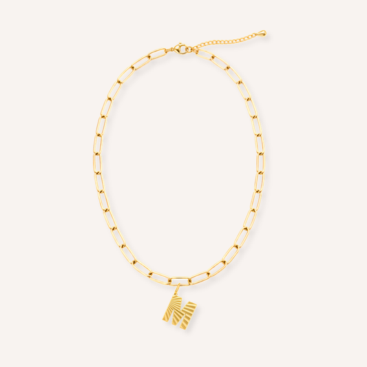 Letter M Raggiante Charm – aan ketting
