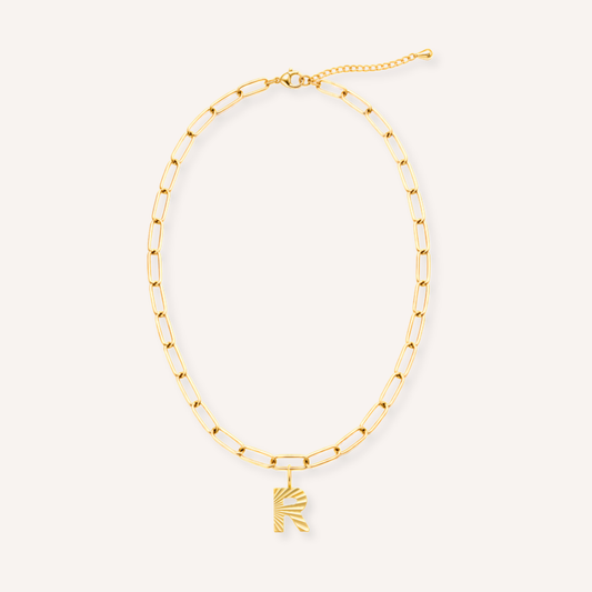 Letter R Raggiante Charm – aan ketting