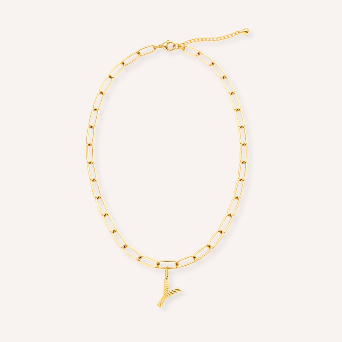 Letter Y Raggiante Charm – aan ketting