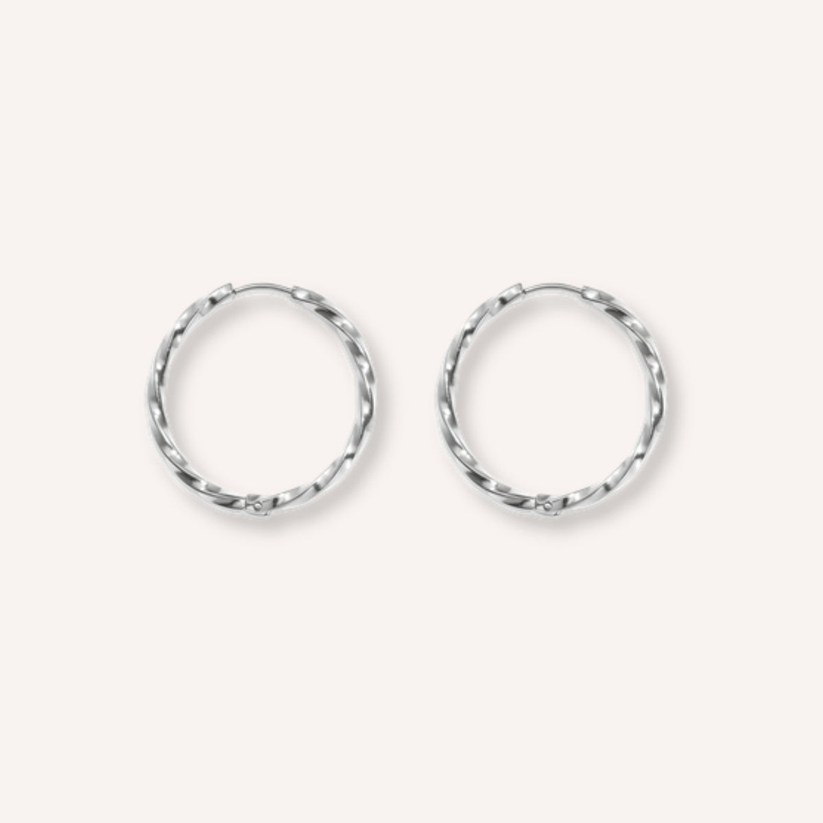Minima Oorbellen – 25 mm – Zilver