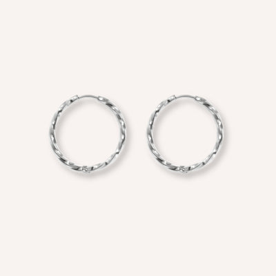 Minima Oorbellen – 25 mm – Zilver