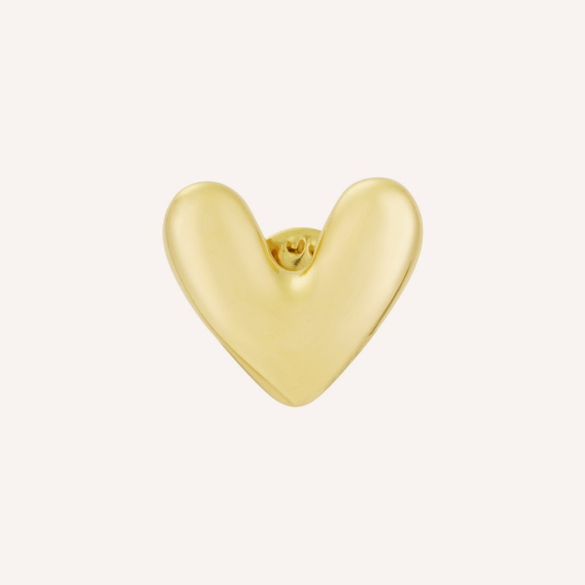 Orvieto Broche, goudkleurige broche met hartmotief