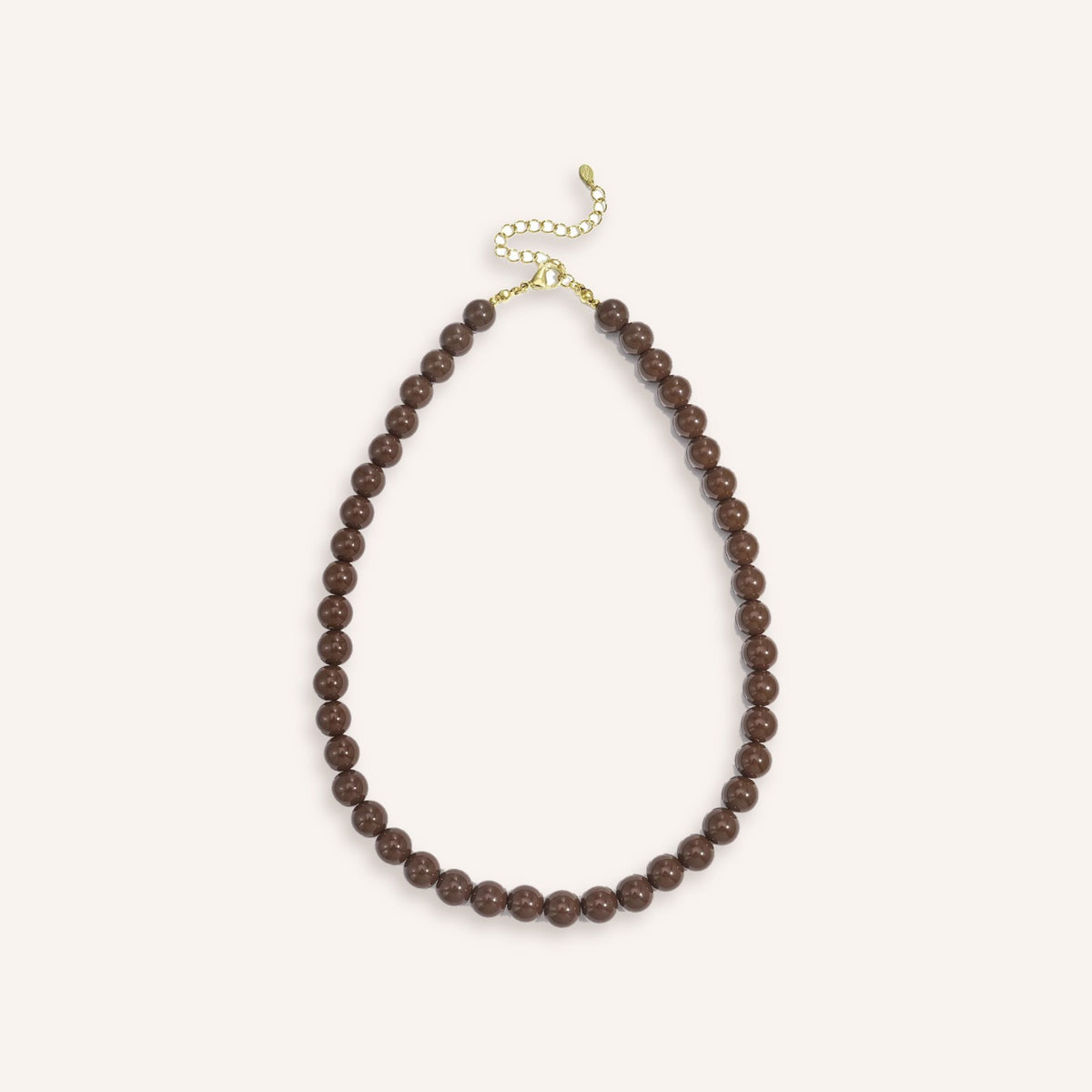 Sfera Ketting – Koffiebruin, kralenketting met bruine kralen