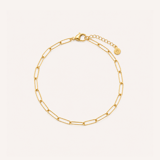 Signature Paperclip Armband, schakelarmband van roestvrij staal met paperclip-schakels