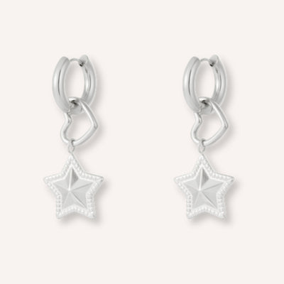 Stellare Oorbellen – Zilver