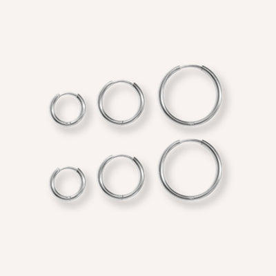Trittico Oorbellen – Fijn – 3 paar – Zilver