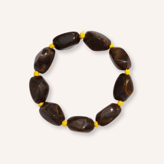 Candito Armband Donkerbruin – kralenarmband van acryl