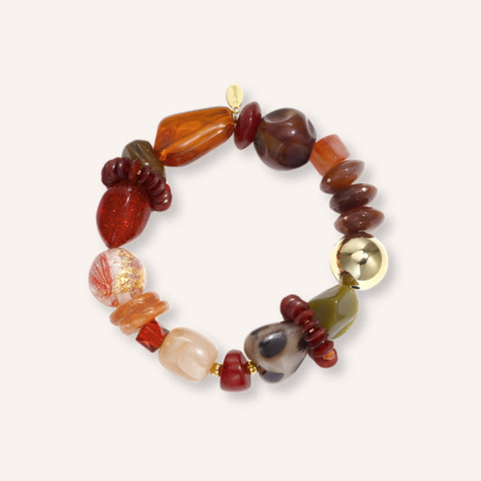Ciottolo Armband Karmozijnrood – armband met grillige acryl kralen