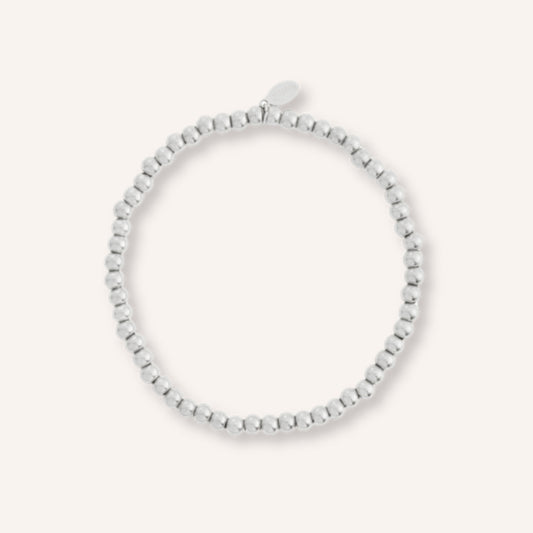 Granello Armband Zilver – zilverkleurige kralenarmband 4 mm