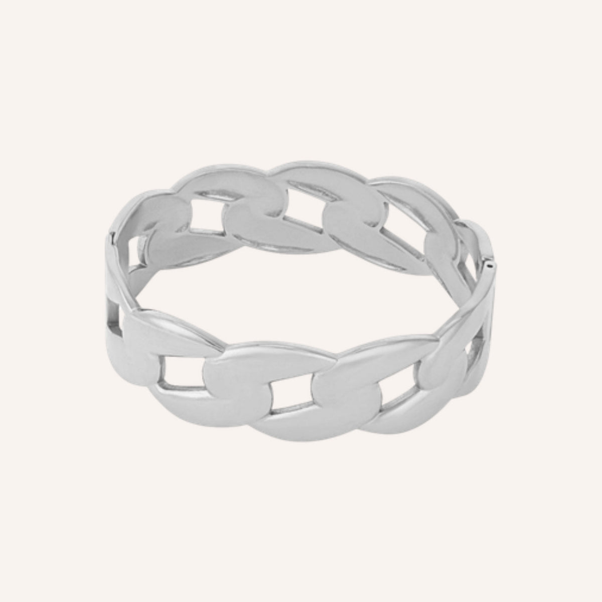 Maglia Armband Zilver – zilverkleurige schakel bangle