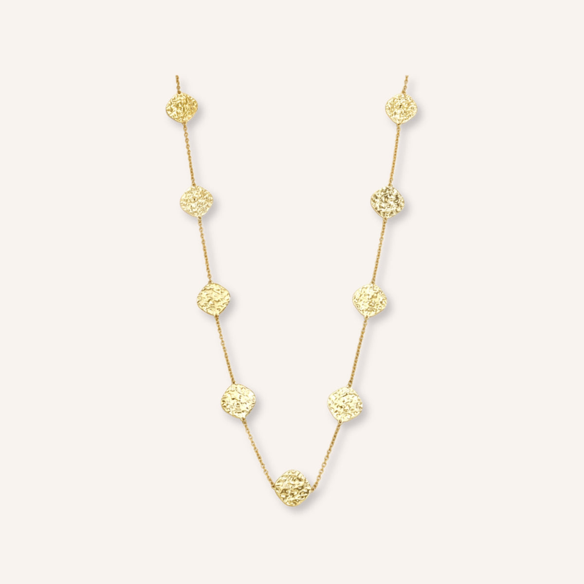 Medaglia Ketting – lange goudkleurige ketting met ronde medaillons