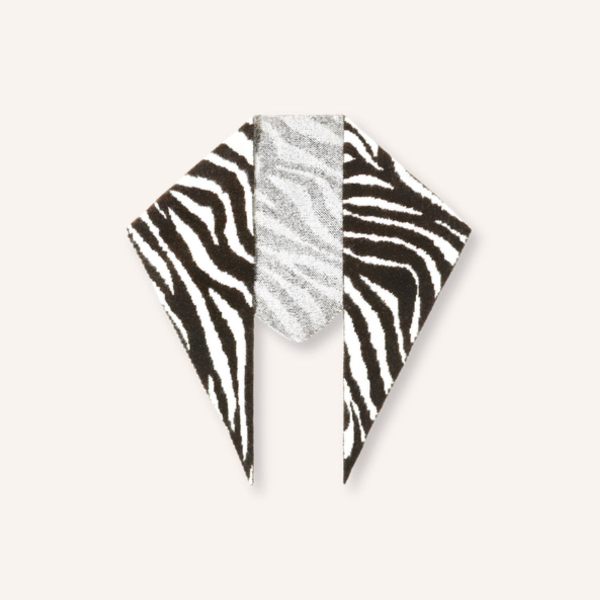 Sestriere Sjaal – gebreide sjaal met zebraprint in zwart en wit