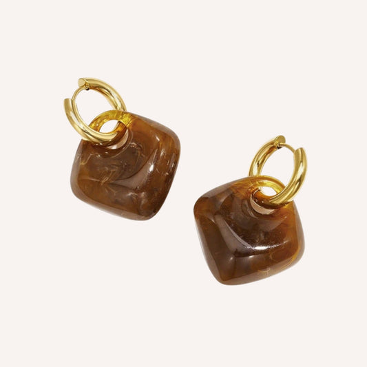 Ambretta Oorbellen – Bruin