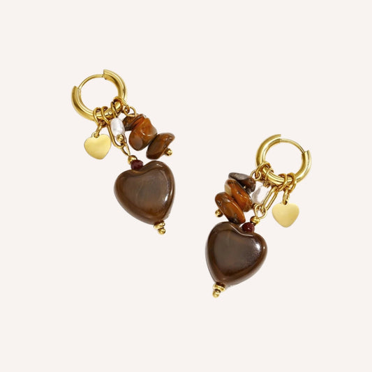 Castagnola Oorbellen – Bruin