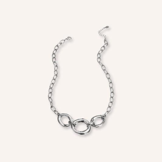 Massiccia Ketting in zilver, zilverkleurige schakelketting met grote schakels