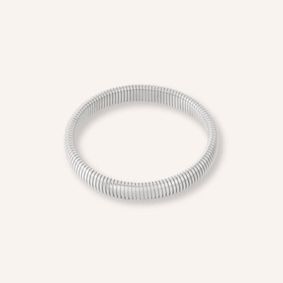 Fascia Armband – 1 cm – Zilver