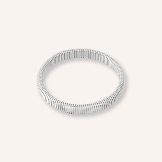 Fascia Armband 1 cm in zilver, zilverkleurige flexibele armband