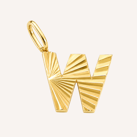 Letter W Raggiante Charm
