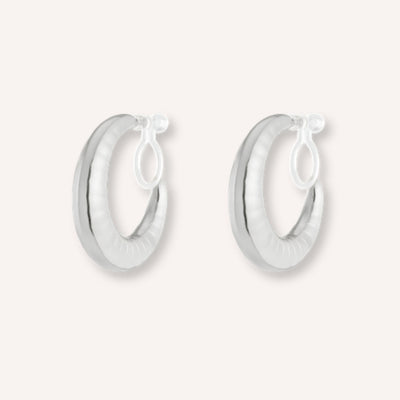 Audace Clip-oorbellen – Zilver