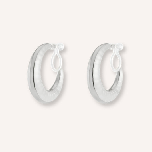 Audace Clip-oorbellen – Zilver