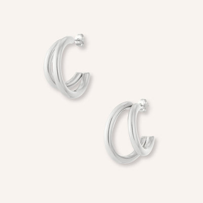 Doppio Oorbellen – Zilver
