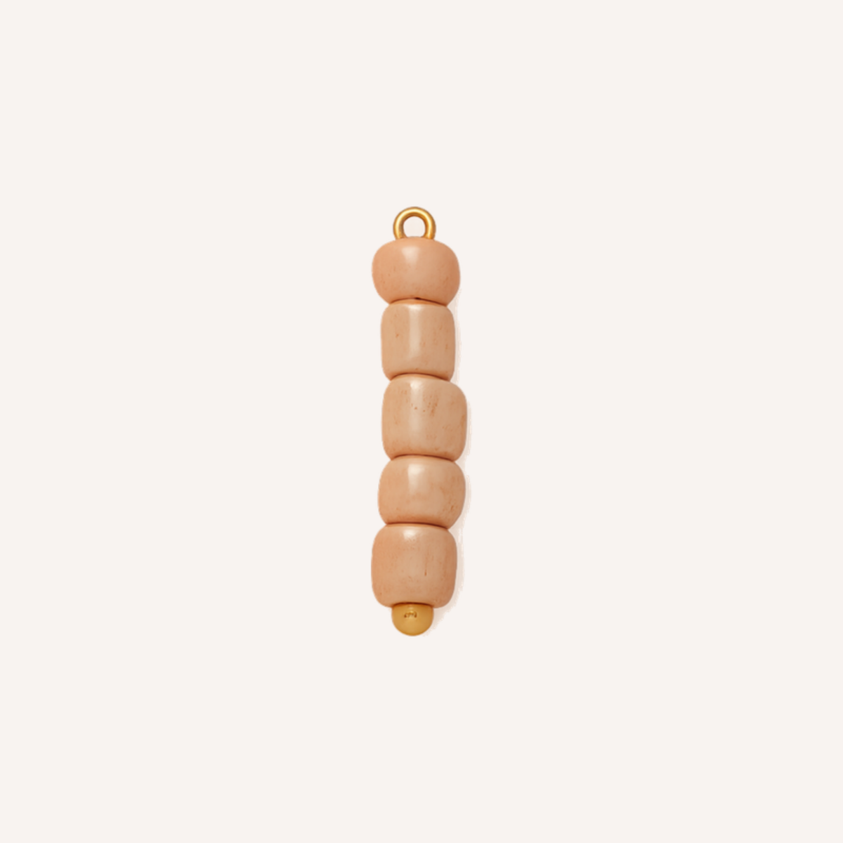 Duna Charm, bedel met gestapelde beige en nude kraaltjes
