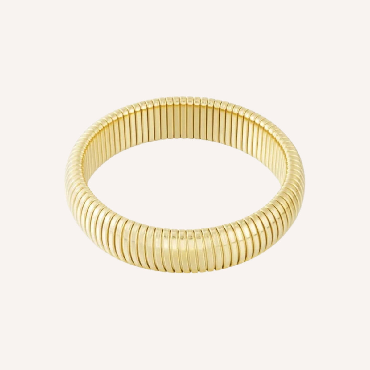 Fascia Armband 1,5 cm – goudkleurige flexibele bangle van roestvrij staal