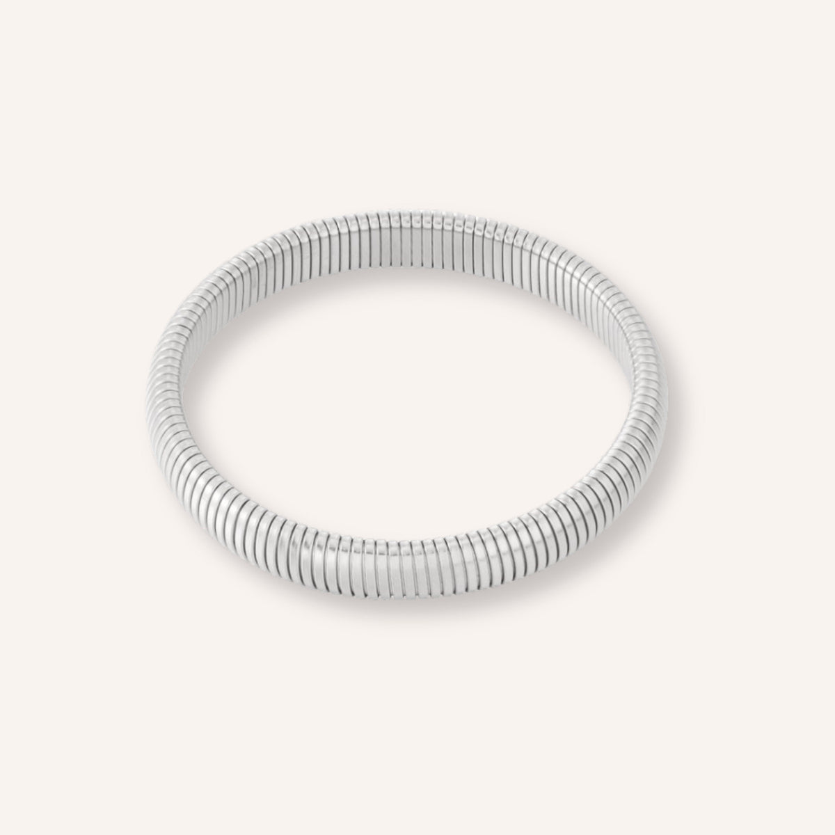 Fascia Armband 2 cm – zilverkleurige flexibele bangle van roestvrij staal