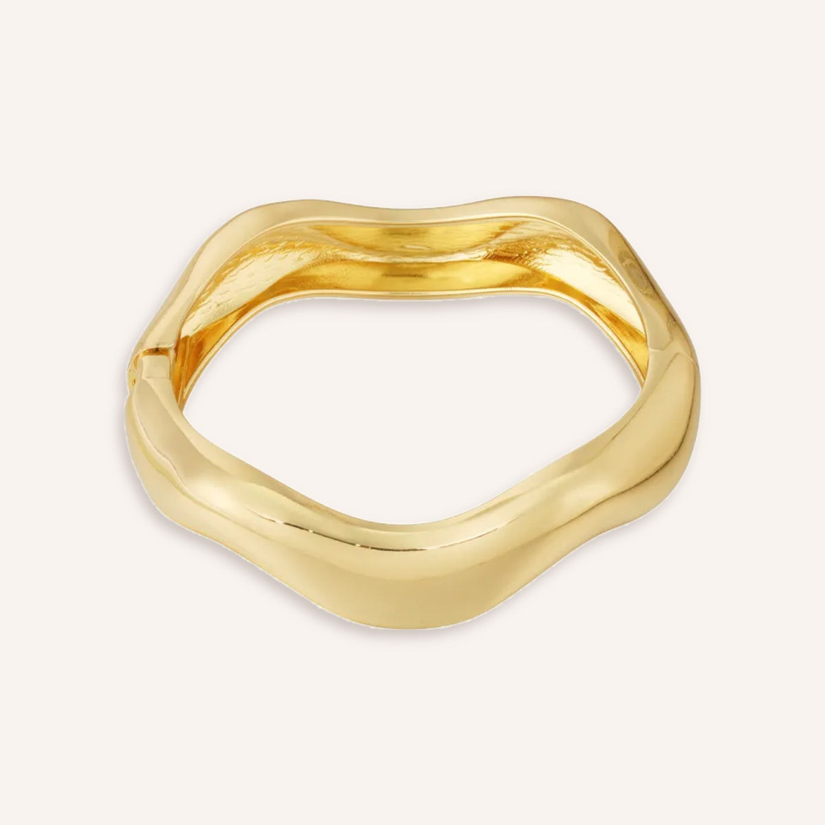 Flutto Armband, golvende goudkleurige bangle