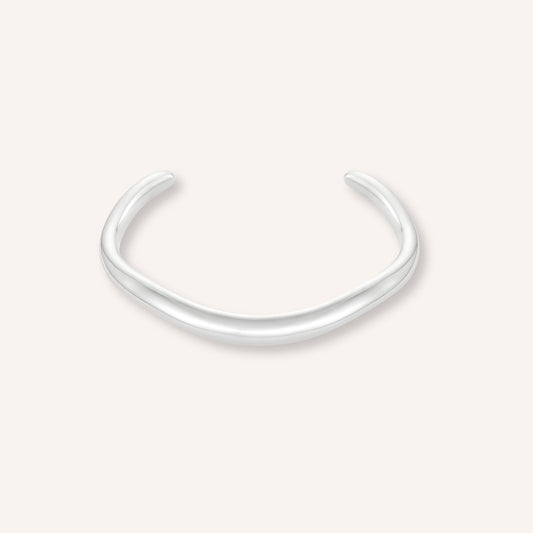 Garda Armband in zilver, gladde zilverkleurige bangle