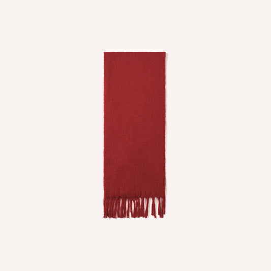 Lana Sjaal – Rood, effen geweven wintersjaal