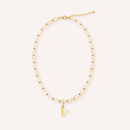 Letter V Lucido Charm – aan ketting