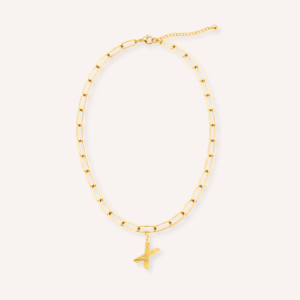 Letter X Raggiante Charm – aan ketting