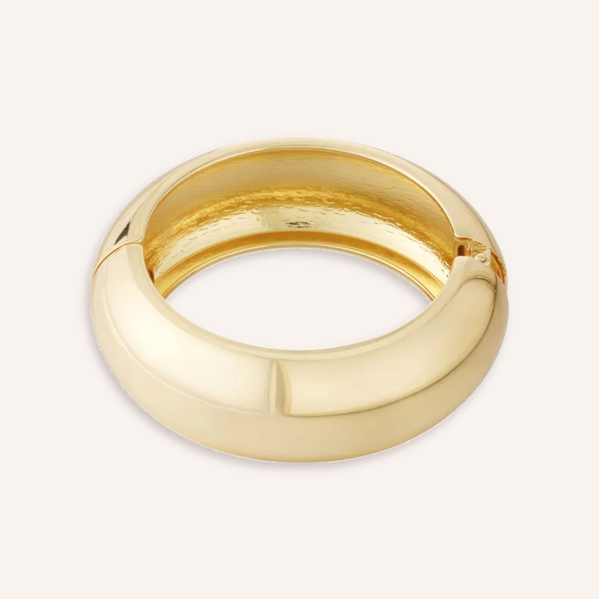 Lucente Armband, brede bolle goudkleurige bangle