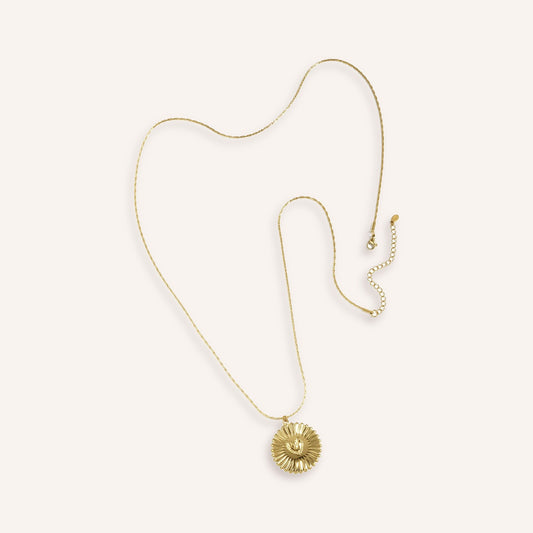 Milano Ketting – Hartschijf, lange goudkleurige ketting met ronde harthanger