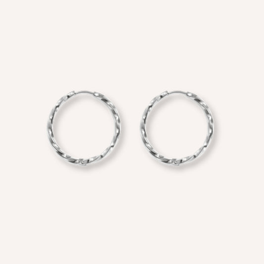 Minima Oorbellen – 25 mm – Zilver