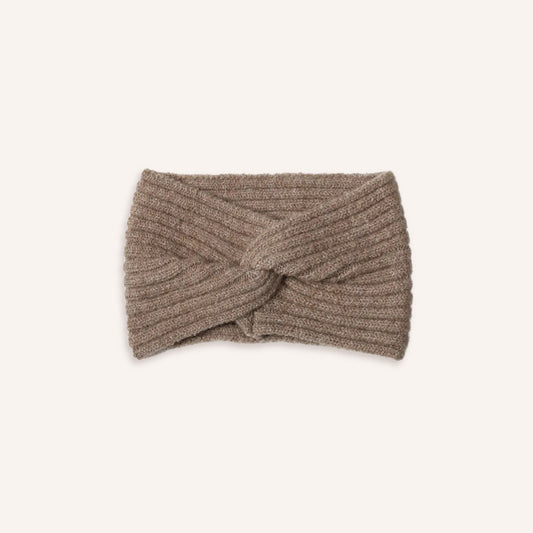Nodo Haarband – Camel, gebreide haarband met knoopdetail