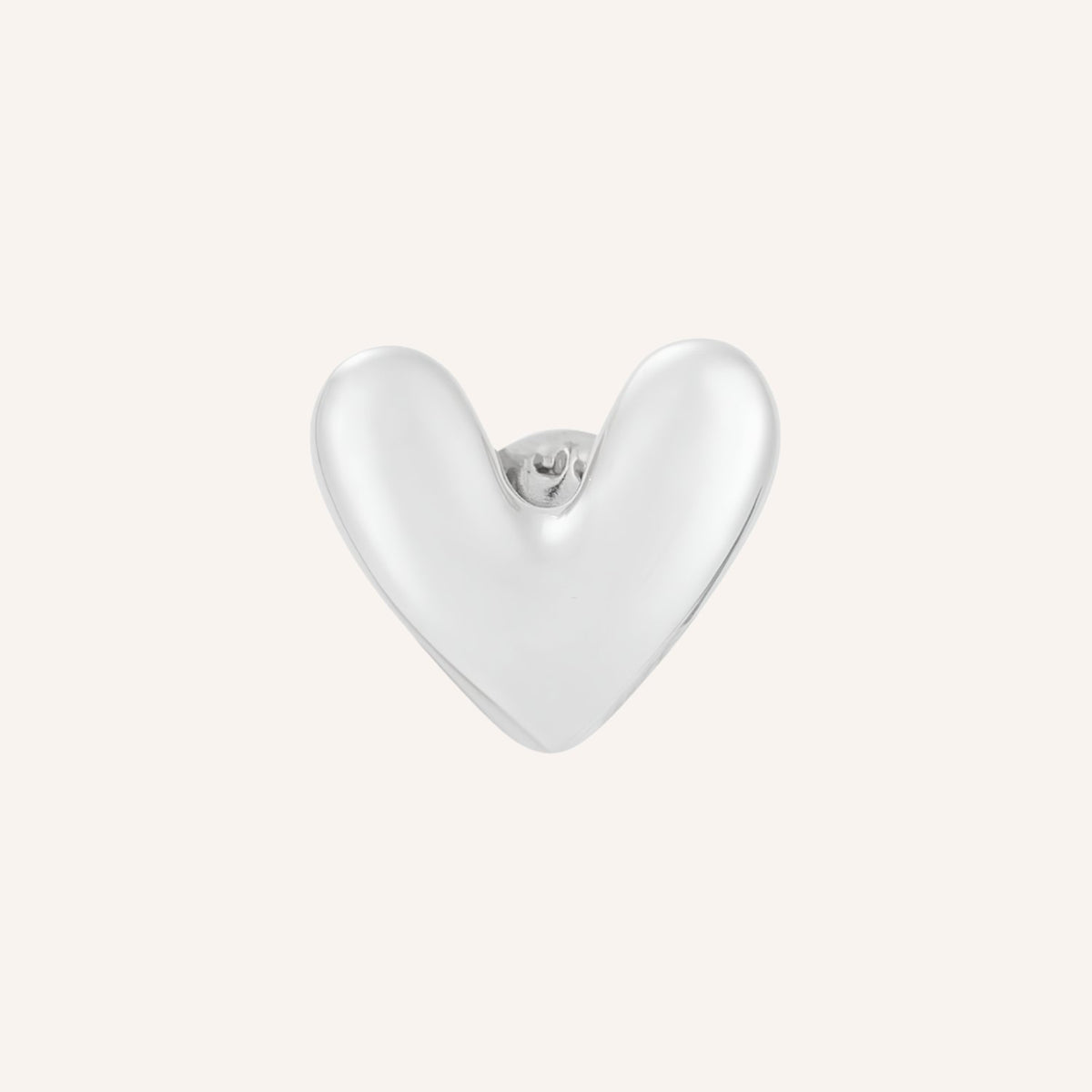 Orvieto Broche – Zilver, zilverkleurige broche met hartmotief