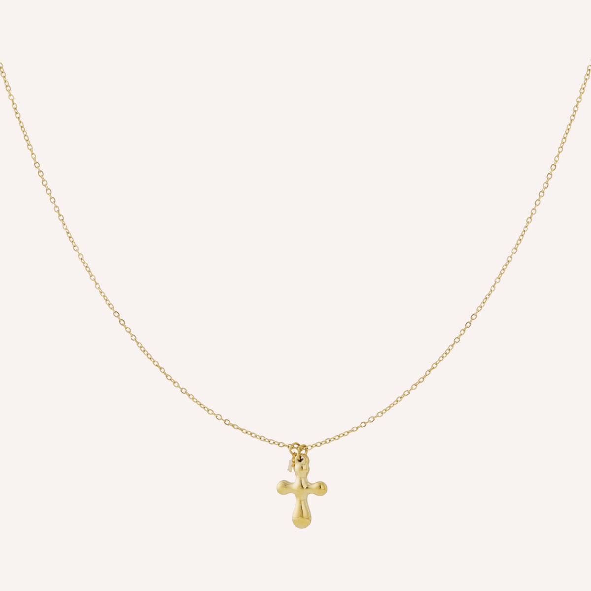 Otranto Ketting, korte goudkleurige ketting met kruisje