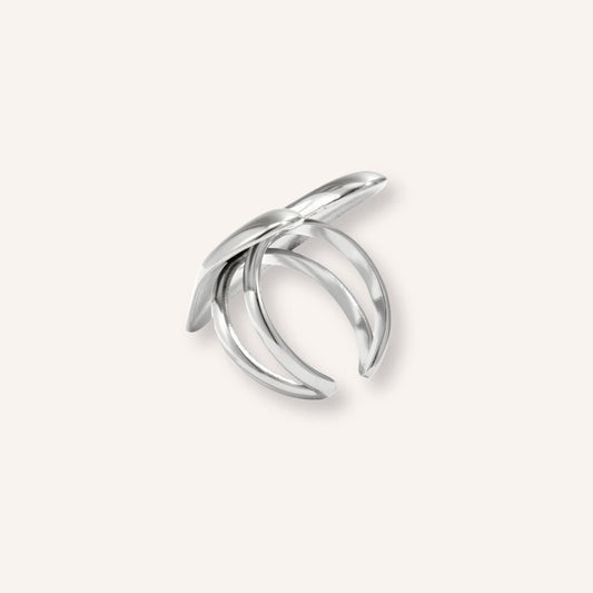 Passione Ring in zilver, zilverkleurige ring met groot hartmotief