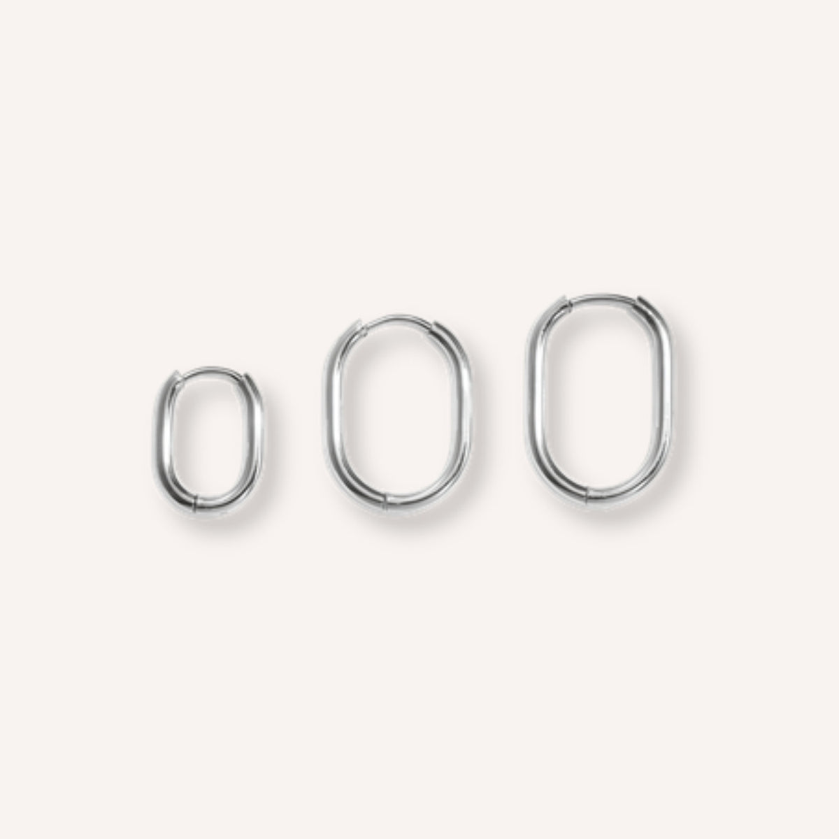 Poligono Oorbellen – Fijn – 3 stuks – Zilver