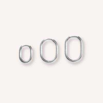 Poligono Oorbellen – Fijn – 3 stuks – Zilver