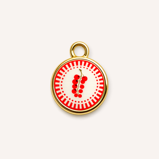 Pomodoro Charm, goudkleurige bedel met rode tomaat