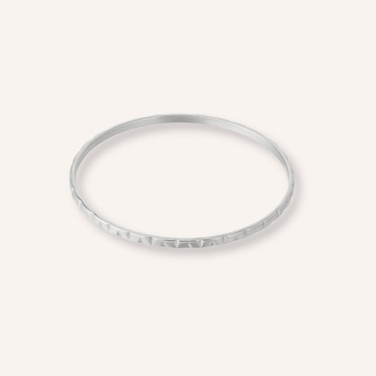Riflesso Armband in zilver, glanzende zilverkleurige armband met onregelmatige vorm